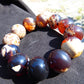 58 gram 12 Beads Mala Bracelet Indonesian White Blue Amber 20 mm for Healing G20B106