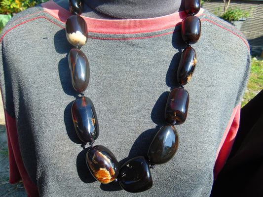 156 gram Small Beads Combination Necklace Indonesian Amber for Healing NE72