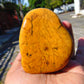 198 gram Polished Indonesia Yellow Fragrance Amber for Healing KM1