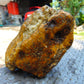 407 gram Polished Indonesia Yellow Aromatic Amber for Healing AY26M130