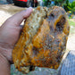 407 gram Polished Indonesia Yellow Aromatic Amber for Healing AY26M130