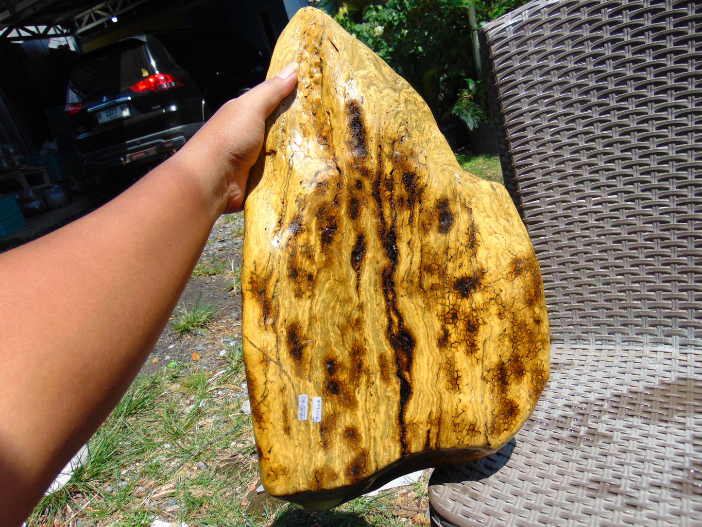 7609 gram 40x85x12 cm Indonesia Yellow Aromatic Perfumed Amber for Healing K828