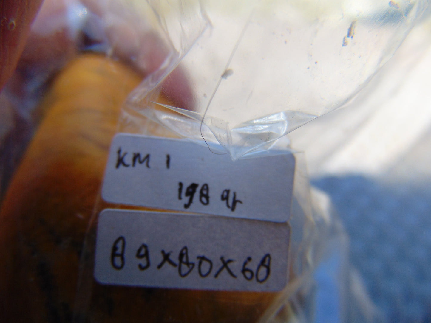 198 gram Polished Indonesia Yellow Fragrance Amber for Healing KM1