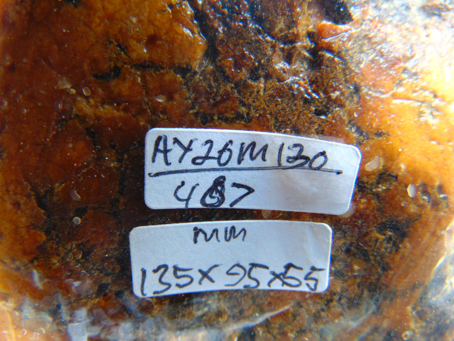407 gram Polished Indonesia Yellow Aromatic Amber for Healing AY26M130