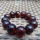 57 gram 12 Beads Mala Bracelet Indonesian Purple Blue Amber 20 mm for Healing BB2