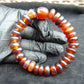 19 gram Small Beads Bracelet Indonesian Mix Red Blue Amber for Healing A31G215