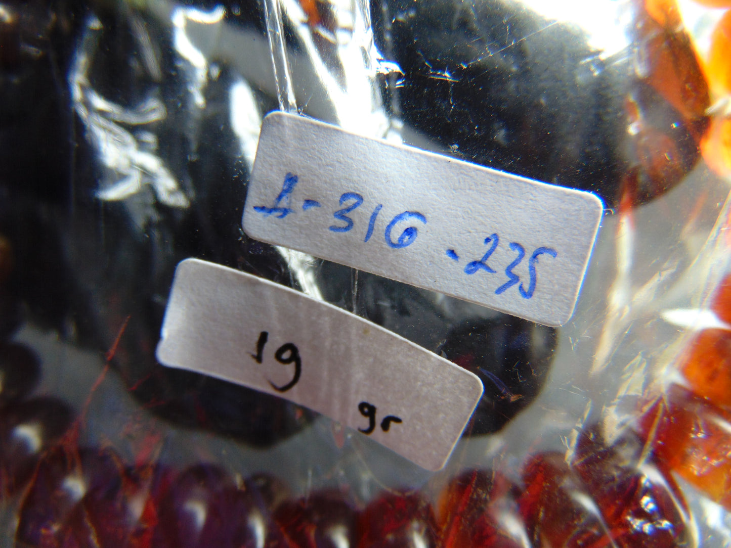 19 gram Small Beads Bracelet Indonesian Mix Red Blue Amber for Healing A31G215