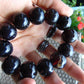 58 gram 12 Beads Mala Bracelet Indonesian Black Amber 20 mm for Healing BB9
