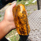 351 gram Polished Indonesia Yellow Fragrance Amber for Healing K823
