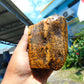 351 gram Polished Indonesia Yellow Fragrance Amber for Healing K823