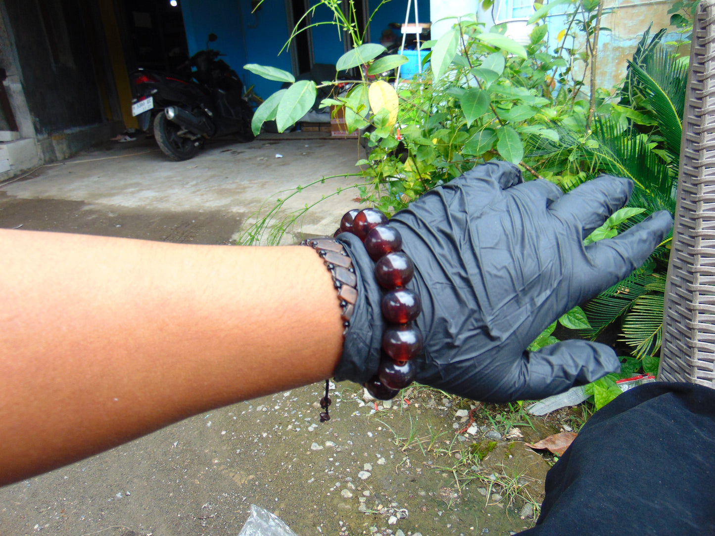 35 gram 14 Beads Mala Bracelet Indonesian Red Amber 16 mm for Healing A14G254