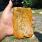 214 gram Polished Indonesia Yellow Fragrance Amber for Healing K825