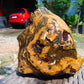610 gram Polished Indonesia Yellow Aromatic Amber for Healing AY26M123