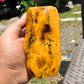261 gram Polished Indonesia Yellow Fragrance Amber for Healing K822