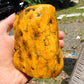 261 gram Polished Indonesia Yellow Fragrance Amber for Healing K822