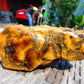 471 gram Polished Indonesia Yellow Aromatic Amber for Healing AY26M124