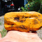 261 gram Polished Indonesia Yellow Fragrance Amber for Healing K822