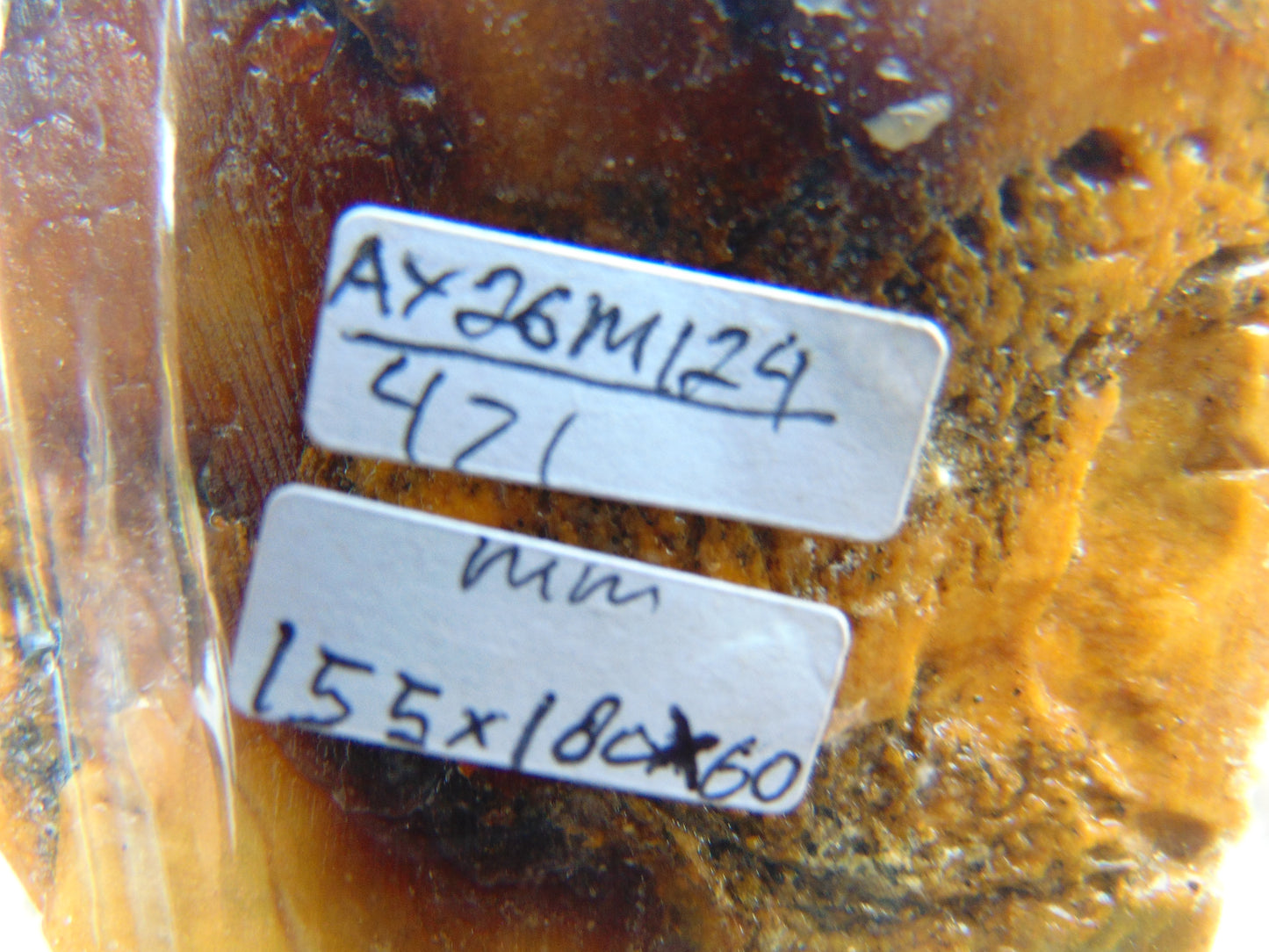 471 gram Polished Indonesia Yellow Aromatic Amber for Healing AY26M124