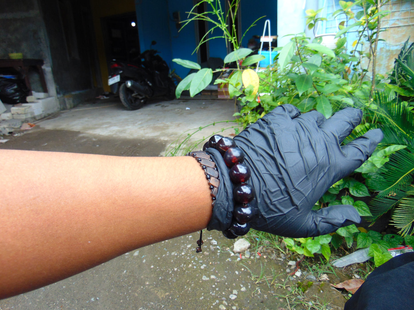 34 gram 14 Beads Mala Bracelet Indonesian Cherry Red Amber 16 mm for Healing A14G267