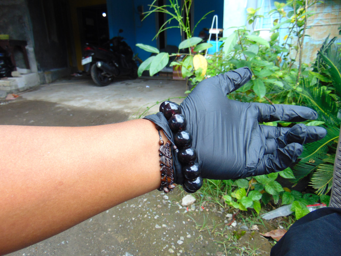 34 gram 14 Beads Mala Bracelet Indonesian Cherry Red Amber 16 mm for Healing A14G267