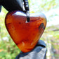 10 gr Heart Pendant Indonesian Blue Amber for Healing 25A350