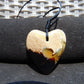 12 gr Heart Pendant Indonesian white Amber for Healing 25A243