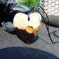 12 gr Heart Pendant Indonesian white Amber for Healing 25A243