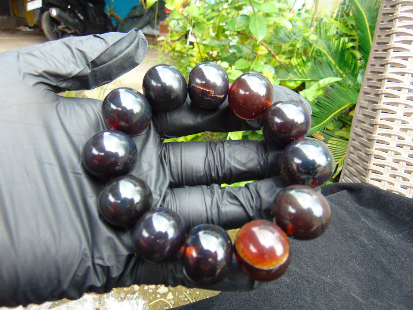 57 gram Beads Mala Bracelet Indonesian Cherry Red Amber for Healing BB8