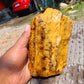 353 gram Polished Indonesia Yellow Aromatic Amber for Healing AY26M151