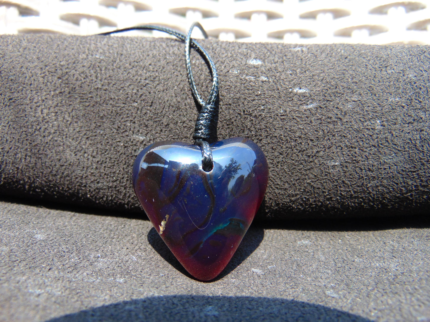 9 gr Heart Pendant Indonesian Blue Amber for Healing 25A359