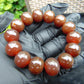 34 gram 14 Beads Mala Bracelet Indonesian Red Amber 16 mm for Healing A14G255