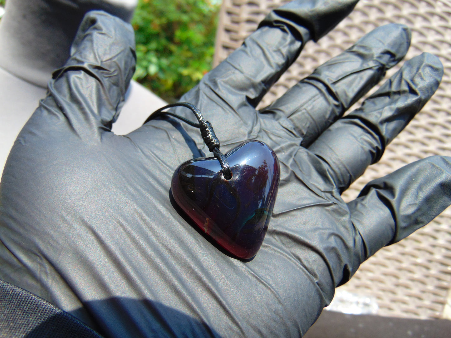 9 gr Heart Pendant Indonesian Blue Amber for Healing 25A359