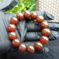 34 gram 14 Beads Mala Bracelet Indonesian Red Amber 16 mm for Healing A14G255