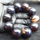 91 gram 10 Beads Mala Bracelet Indonesian Dark Amber 25 mm for Healing A10G238