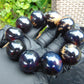 91 gram 10 Beads Mala Bracelet Indonesian Dark Blue Amber 25 mm for Healing A10G238