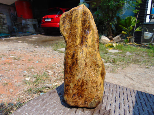 1170 gram Polished Indonesia Yellow Aromatic Amber for Healing AY26171