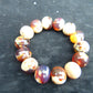 34 gram 14 Beads Mala Bracelet Indonesian white Amber 16 mm for Healing A14G257