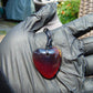 7 gr Heart Pendant Indonesian Blue Amber for Healing 25A347
