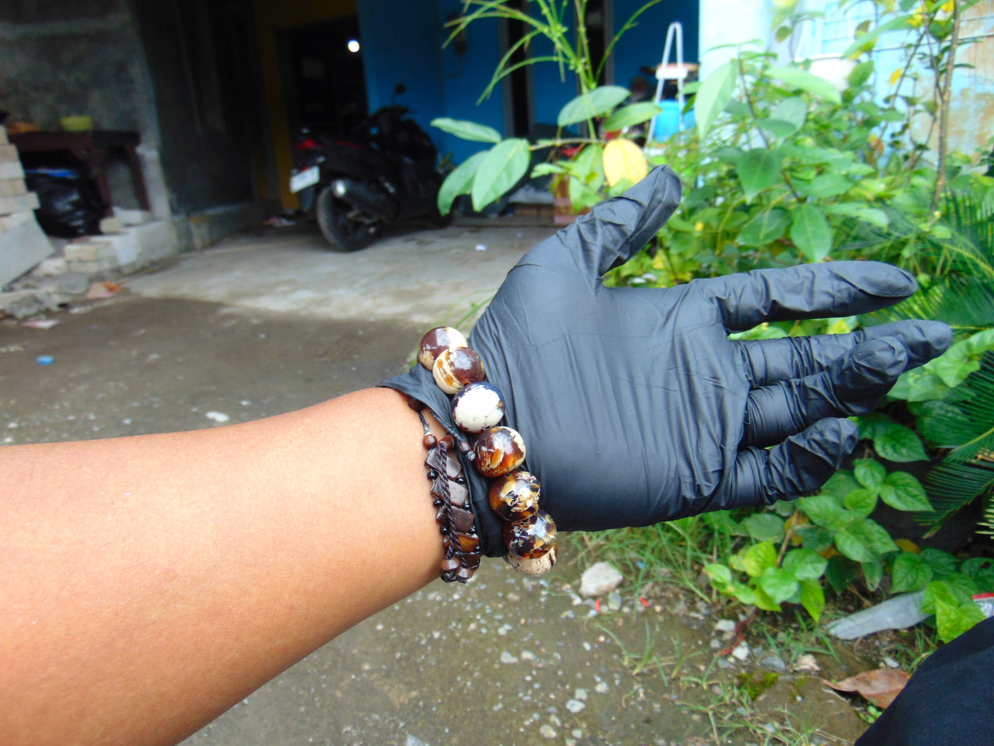 34 gram 14 Beads Mala Bracelet Indonesian white Amber 16 mm for Healing A14G257