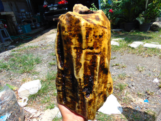 4606 gram Polished Indonesia Yellow Fragrance Amber for Healing K830