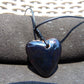 10 gr Heart Pendant Indonesian Black Blue Amber for Healing 25A348