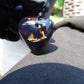 10 gr Heart Pendant Indonesian Black Blue Amber for Healing 25A348