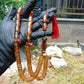 84 gr Komboloi Tasbih Rosary 33+2 Beads 16x17 mm Indonesian Yellow Bluish Amber for Healing TB67