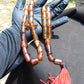84 gr Komboloi Tasbih Rosary 33+2 Beads 16x17 mm Indonesian Yellow Bluish Amber for Healing TB67