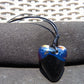 10 gr Heart Pendant Indonesian Black Blue Amber for Healing 25A339