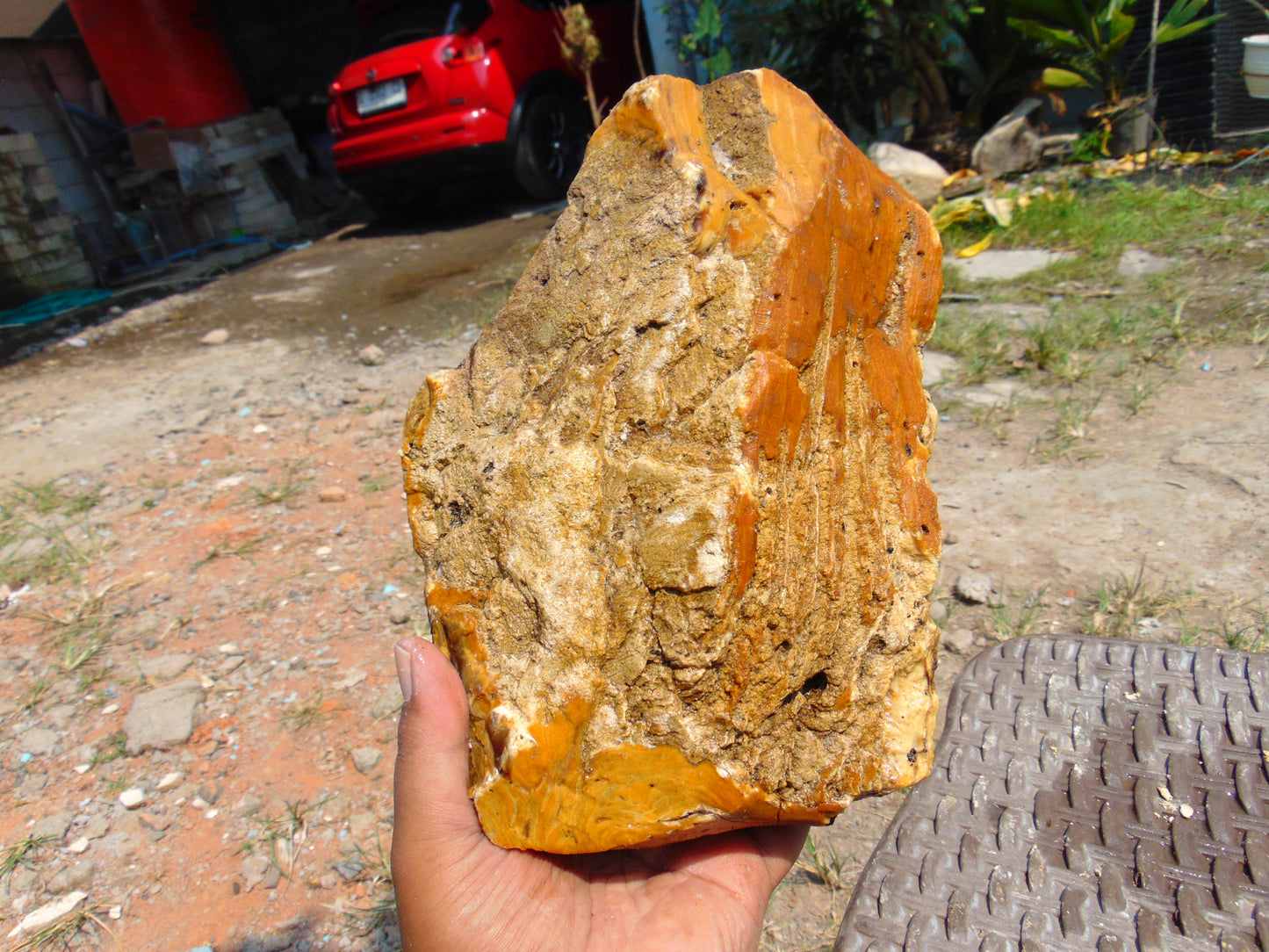 1376 gram Polished Indonesia Yellow Aromatic Amber for Healing AY26M113