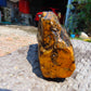 475 gram Polished Indonesia Yellow Aromatic Amber for Healing AY26M126