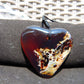 22 gr Heart Pendant Indonesian Inclusion Blue Amber for Healing 25A336