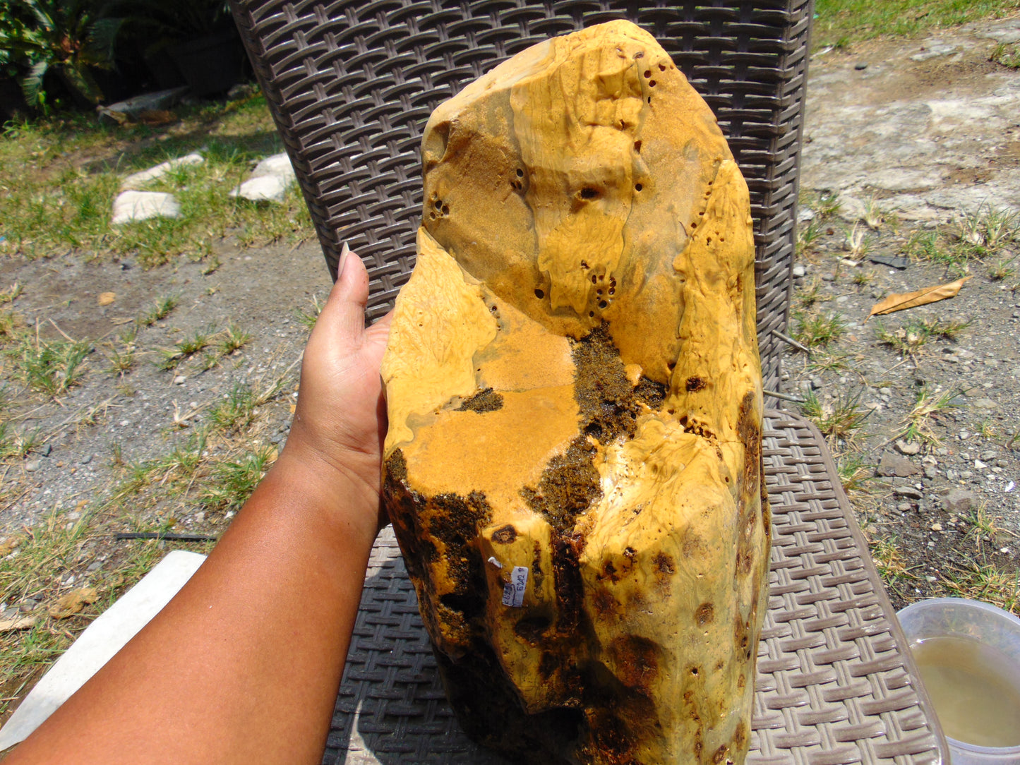 5242 gram Polished Indonesia Yellow Fragrance Amber for Healing K829