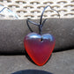 17 gr Heart Pendant Indonesian Red Blue Amber for Healing 25A335